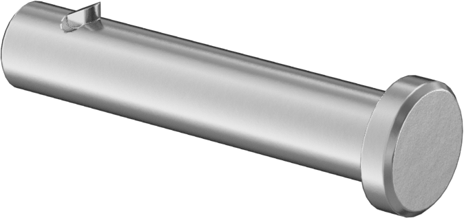 Kama ile Kendiliğinden Kilitlenen Çatal Pim, Çinko Kaplı Çelik, 1/4" Çap, 1" Kullanılabilir Uzunluk