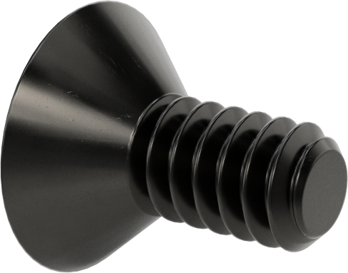 Siyah Oksit Alaşımlı Çelik Torx Düz Başlı Vidalar, 4-40 Diş Boyutu, 1/4" Uzunluk