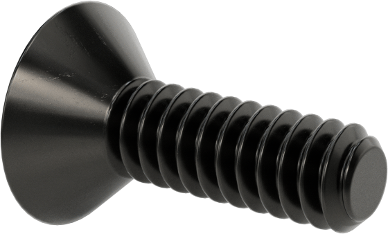 Siyah Oksit Alaşımlı Çelik Torx Düz Başlı Vidalar, 4-40 Diş Boyutu, 3/8" Uzunluk