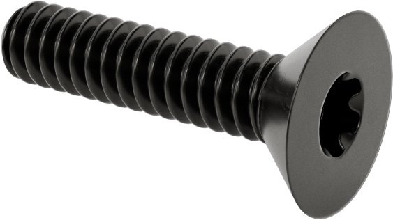 Siyah Oksit Alaşımlı Çelik Torx Düz Başlı Vidalar, 4-40 Diş Boyutu, 1/2" Uzunluk