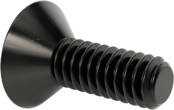 Siyah Oksit Alaşımlı Çelik Torx Düz Başlı Vidalar, 5-40 Diş Boyutu, 3/8" Uzunluk