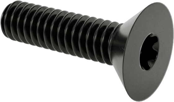 Siyah Oksit Alaşımlı Çelik Torx Düz Başlı Vidalar, 5-40 Diş Boyutu, 1/2" Uzunluk