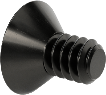 Siyah Oksit Alaşımlı Çelik Torx Düz Başlı Vidalar, 6-32 Diş Boyutu, 1/4" Uzunluk