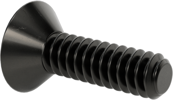 Siyah Oksit Alaşımlı Çelik Torx Düz Başlı Vidalar, 6-32 Diş Boyutu, 1/2" Uzunluk