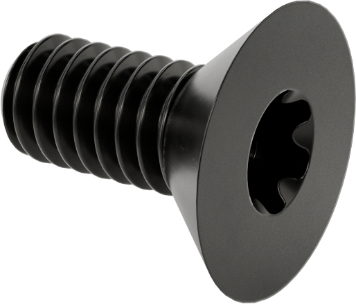 Siyah Oksit Alaşımlı Çelik Torx Düz Başlı Vidalar, 8-32 Diş Boyutu, 3/8" Uzunluk