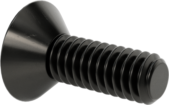 Siyah Oksit Alaşımlı Çelik Torx Düz Başlı Vidalar, 8-32 Diş Boyutu, 1/2" Uzunluk