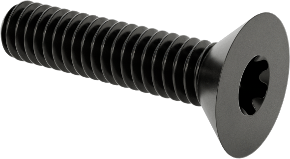 Siyah Oksit Alaşımlı Çelik Torx Düz Başlı Vidalar, 8-32 Diş Boyutu, 3/4" Uzunluk