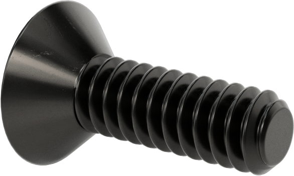 Siyah Oksit Alaşımlı Çelik Torx Düz Başlı Vidalar, 10-24 Diş Boyutu, 5/8" Uzunluk