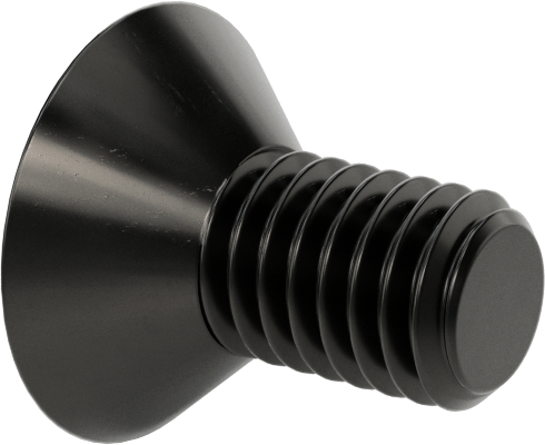 Siyah Oksit Alaşımlı Çelik Torx Düz Başlı Vidalar, 10-32 Diş Boyutu, 3/8" Uzunluk