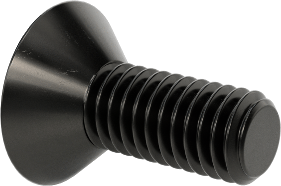 Siyah Oksit Alaşımlı Çelik Torx Düz Başlı Vidalar, 10-32 Diş Boyutu, 1/2" Uzunluk