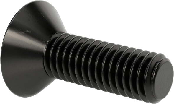 Siyah Oksit Alaşımlı Çelik Torx Düz Başlı Vidalar, 10-32 Diş Boyutu, 5/8" Uzunluk