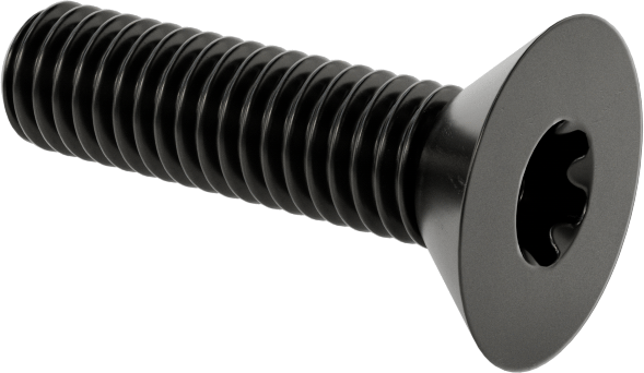Siyah Oksit Alaşımlı Çelik Torx Düz Başlı Vidalar, 10-32 Diş Boyutu, 3/4" Uzunluk