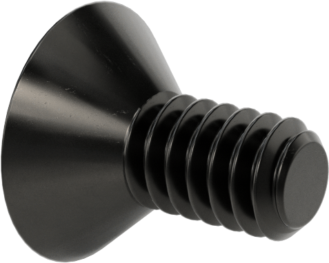Siyah Oksit Alaşımlı Çelik Torx Düz Başlı Vidalar, 2-56 Diş Boyutu, 3/16" Uzunluk