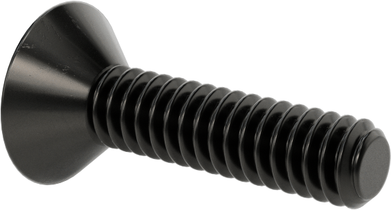 Siyah Oksit Alaşımlı Çelik Torx Düz Başlı Vidalar, 2-56 Diş Boyutu, 3/8" Uzunluk