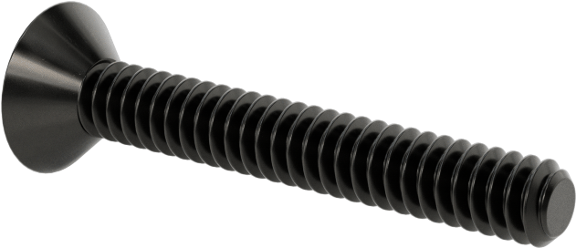Siyah Oksit Alaşımlı Çelik Torx Düz Başlı Vidalar, 6-32 Diş Boyutu, 1" Uzunluk