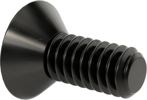 Siyah Oksit Alaşımlı Çelik Torx Düz Başlı Vidalar, 1/4"-20 Diş Boyutu, 5/8" Uzunluk