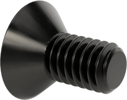 Siyah Oksit Alaşımlı Çelik Torx Düz Başlı Vidalar, 5/16"-18 Diş Boyutu, 5/8" Uzunluk