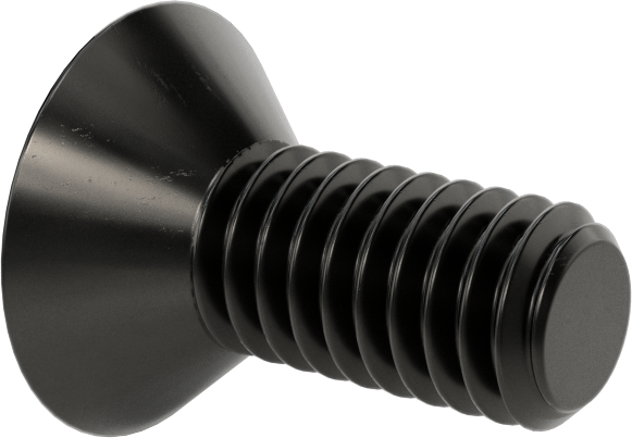 Siyah Oksit Alaşımlı Çelik Torx Düz Başlı Vidalar, 5/16"-18 Diş Boyutu, 3/4" Uzunluk
