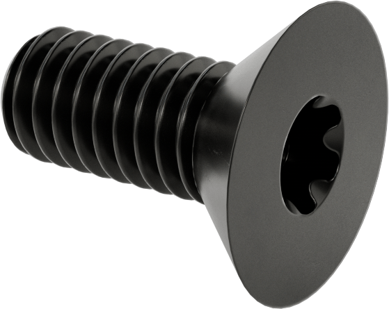 Siyah Oksit Alaşımlı Çelik Torx Düz Başlı Vidalar, 5/16"-18 Diş Boyutu, 3/4" Uzunluk