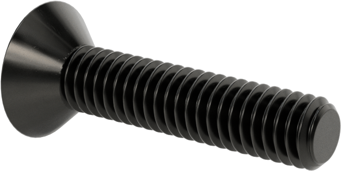 Siyah Oksit Alaşımlı Çelik Torx Düz Başlı Vidalar, 5/16"-18 Diş Boyutu, 1-1/2" Uzunluk