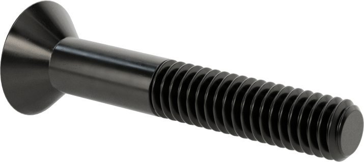 Siyah Oksit Alaşımlı Çelik Torx Düz Başlı Vidalar, 5/16"-18 Diş Boyutu, 2" Uzunluk