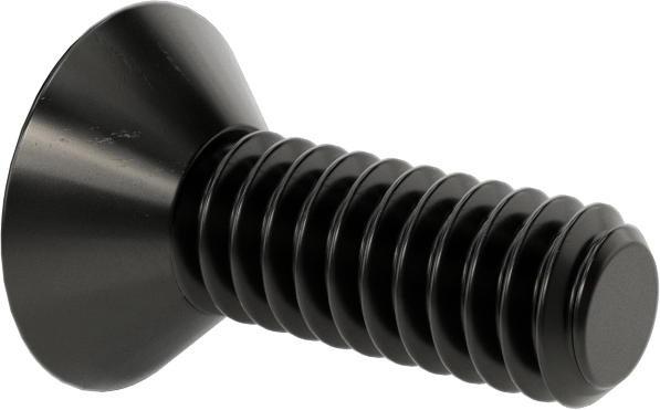 Siyah Oksit Alaşımlı Çelik Torx Düz Başlı Vidalar, 1/4"-20 Diş Boyutu, 3/4" Uzunluk