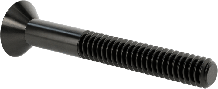 Siyah Oksit Alaşımlı Çelik Torx Düz Başlı Vidalar, 1/4"-20 Diş Boyutu, 2" Uzunluk