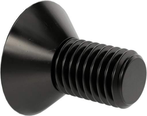 Siyah Oksit Alaşımlı Çelik Torx Düz Başlı Vidalar, 1/4"-28 Diş Boyutu, 1/2" Uzunluk