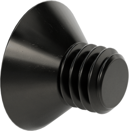 Siyah Oksit Alaşımlı Çelik Torx Düz Başlı Vidalar, 3/8"-16 Diş Boyutu, 1/2" Uzunluk