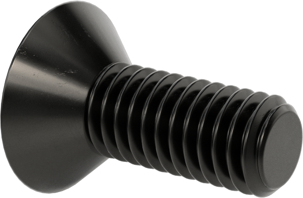 Siyah Oksit Alaşımlı Çelik Torx Düz Başlı Vidalar, 3/8"-16 Diş Boyutu, 1" Uzunluk