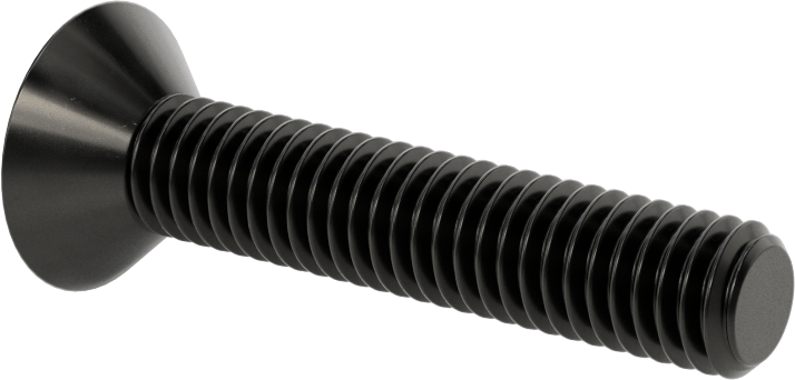 Siyah Oksit Alaşımlı Çelik Torx Düz Başlı Vidalar, 3/8"-16 Diş Boyutu, 2" Uzunluk