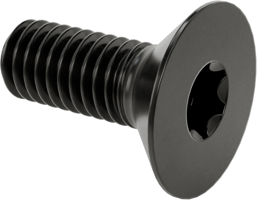 Siyah Oksit Alaşımlı Çelik Torx Düz Başlı Vidalar, M3 x 0,5 mm Diş Boyutu, 8 mm Uzunluk