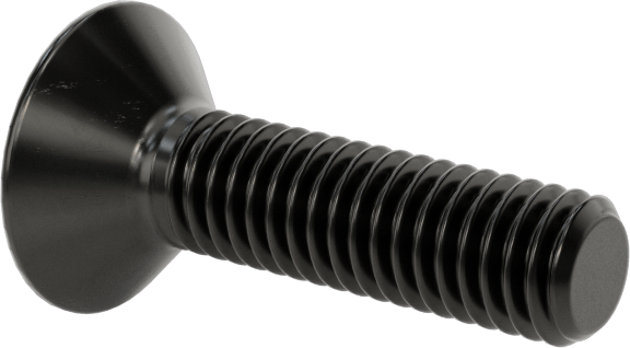 Siyah Oksit Alaşımlı Çelik Torx Düz Başlı Vidalar, M3 x 0,5 mm Diş Boyutu, 12 mm Uzunluk