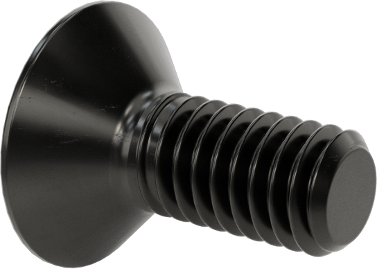 Siyah Oksit Alaşımlı Çelik Torx Düz Başlı Vidalar, M4 x 0,7 mm Diş Boyutu, 10 mm Uzunluk