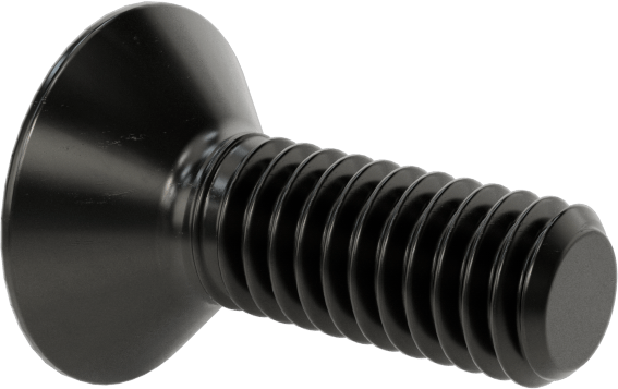 Siyah Oksit Alaşımlı Çelik Torx Düz Başlı Vidalar, M4 x 0,7 mm Diş Boyutu, 12 mm Uzunluk