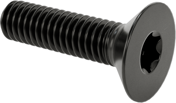 Siyah Oksit Alaşımlı Çelik Torx Düz Başlı Vidalar, M4 x 0,7 mm Diş Boyutu, 16 mm Uzunluk