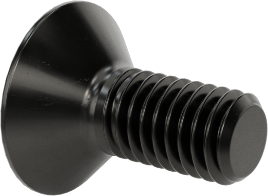 Siyah Oksit Alaşımlı Çelik Torx Düz Başlı Vidalar, M5 x 0,8 mm Diş Boyutu, 12 mm Uzunluk