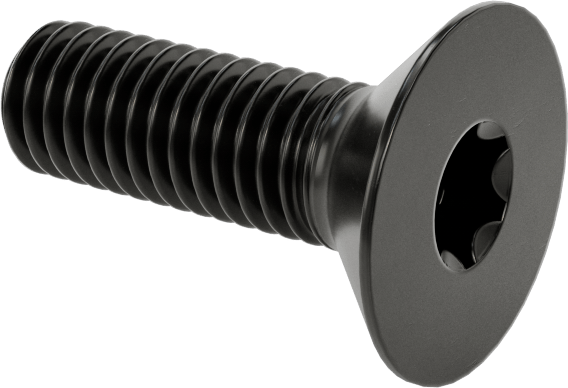 Siyah Oksit Alaşımlı Çelik Torx Düz Başlı Vidalar, M5 x 0,8 mm Diş Boyutu, 16 mm Uzunluk