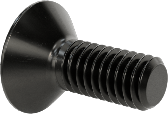 Siyah Oksit Alaşımlı Çelik Torx Düz Başlı Vidalar, M6 x 1 mm Diş Boyutu, 16 mm Uzunluk