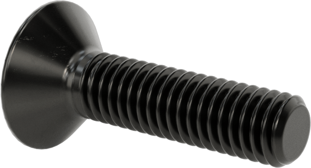 Siyah Oksit Alaşımlı Çelik Torx Düz Başlı Vidalar, M6 x 1 mm Diş Boyutu, 25 mm Uzunluk