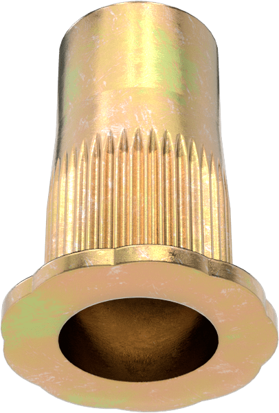 Yumuşak Malzemeler için Bükülmeye Dayanıklı Perçin Somunları, M5 x 0,8 mm Diş, 3,3 mm ila 5,7 mm Malzeme Kalınlığı için