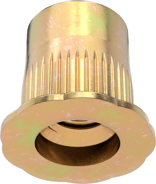 Yumuşak Malzemeler için Bükülmeye Dayanıklı Perçin Somunları, M8 x 1,25 mm Diş, 0,7 mm ila 3,8 mm Malzeme Kalınlığı için