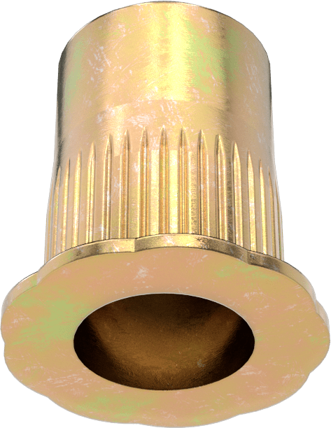 Yumuşak Malzemeler için Bükülmeye Dayanıklı Perçin Somunları, M8 x 1,25 mm Diş, 3,8 mm ila 7,9 mm Malzeme Kalınlığı için