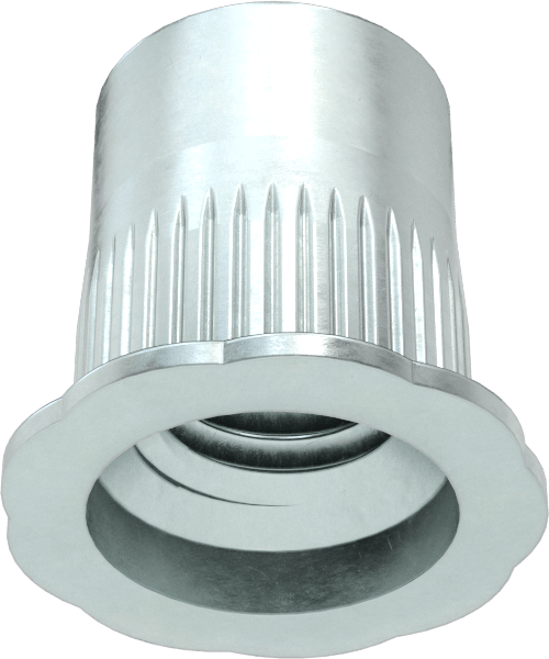 Yumuşak Malzemeler için Bükülmeye Dayanıklı Perçin Somunları, Çinko Kaplı Çelik, M10 x 1,5 mm Diş Boyutu