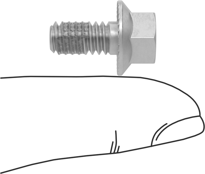 Tırtıklı Flanşlı Diş Kilitlemeli Altıgen Başlı Vida, Çinko Kaplamalı 5. Sınıf Çelik, 1/4"-20 Diş Boyutu, 1/2" Uzunluk