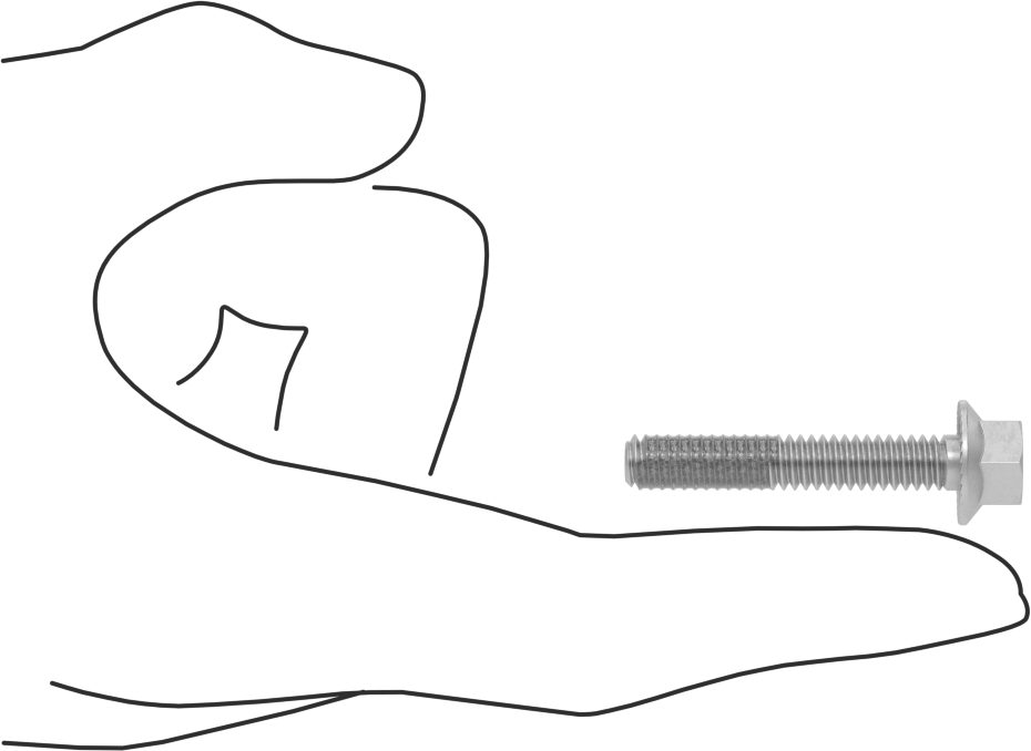 Tırtıklı Flanşlı Diş Kilitlemeli Altıgen Başlı Vida, Çinko Kaplamalı 5. Sınıf Çelik, 1/4"-20 Diş Boyutu, 1-1/2" Uzunluk