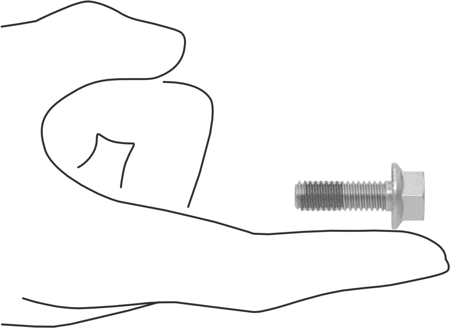 Tırtıklı Flanşlı Diş Kilitlemeli Altıgen Başlı Vida, Çinko Kaplamalı 5. Sınıf Çelik, 5/16"-18 Diş Boyutu, 1" Uzunluk