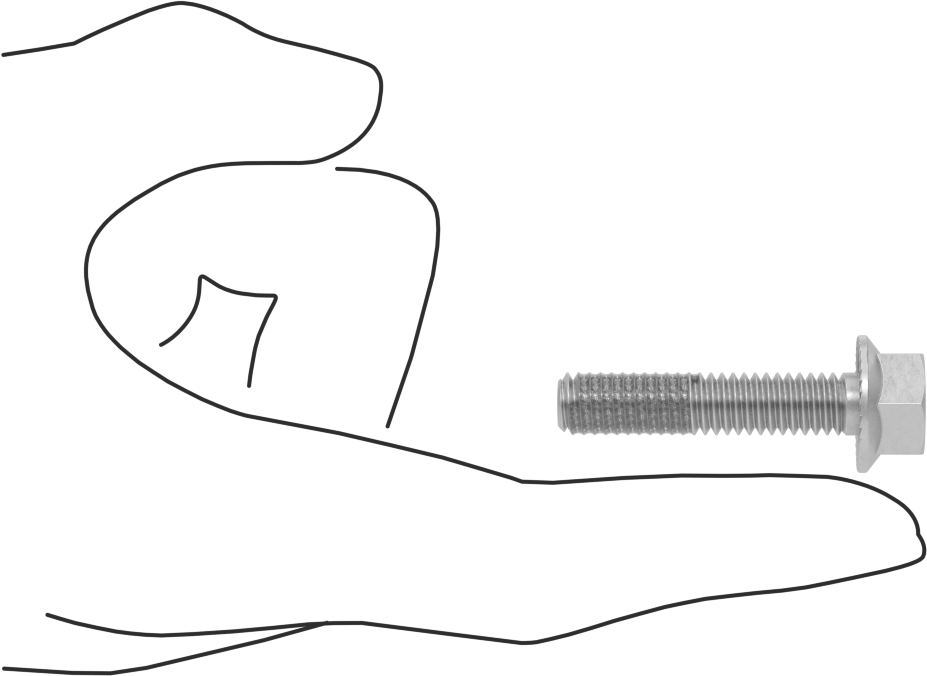 Tırtıklı Flanşlı Diş Kilitlemeli Altıgen Başlı Vida, Çinko Kaplamalı 5. Sınıf Çelik, 5/16"-18 Diş Boyutu, 1-1/2" Uzunluk