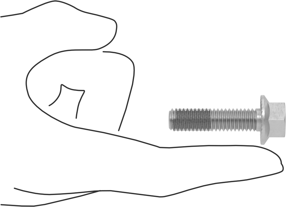 Tırtıklı Flanşlı Diş Kilitlemeli Altıgen Başlı Vida, Çinko Kaplamalı 5. Sınıf Çelik, 3/8"-16 Diş Boyutu, 1-1/2" Uzunluk