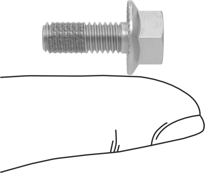 Tırtıklı Flanşlı Diş Kilitlemeli Altıgen Başlı Vida, Çinko Kaplı Sınıf 8.8 Çelik, M6 x 1 mm, 16 mm Uzunluk